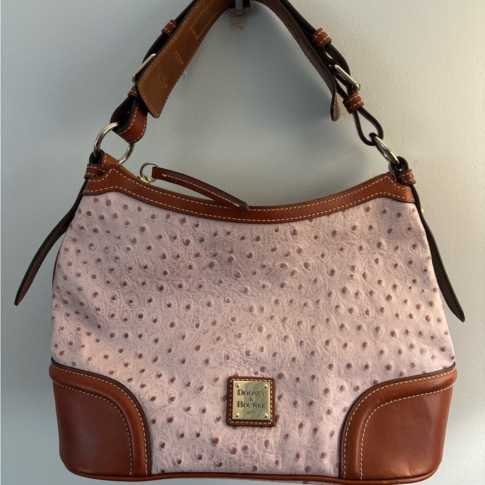 Dooney & Bourke Pink and Brown Shoulder Bag